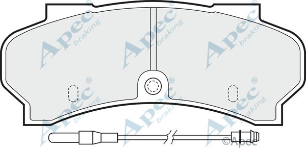 APEC BRAKING Комплект тормозных колодок, дисковый тормоз PAD632